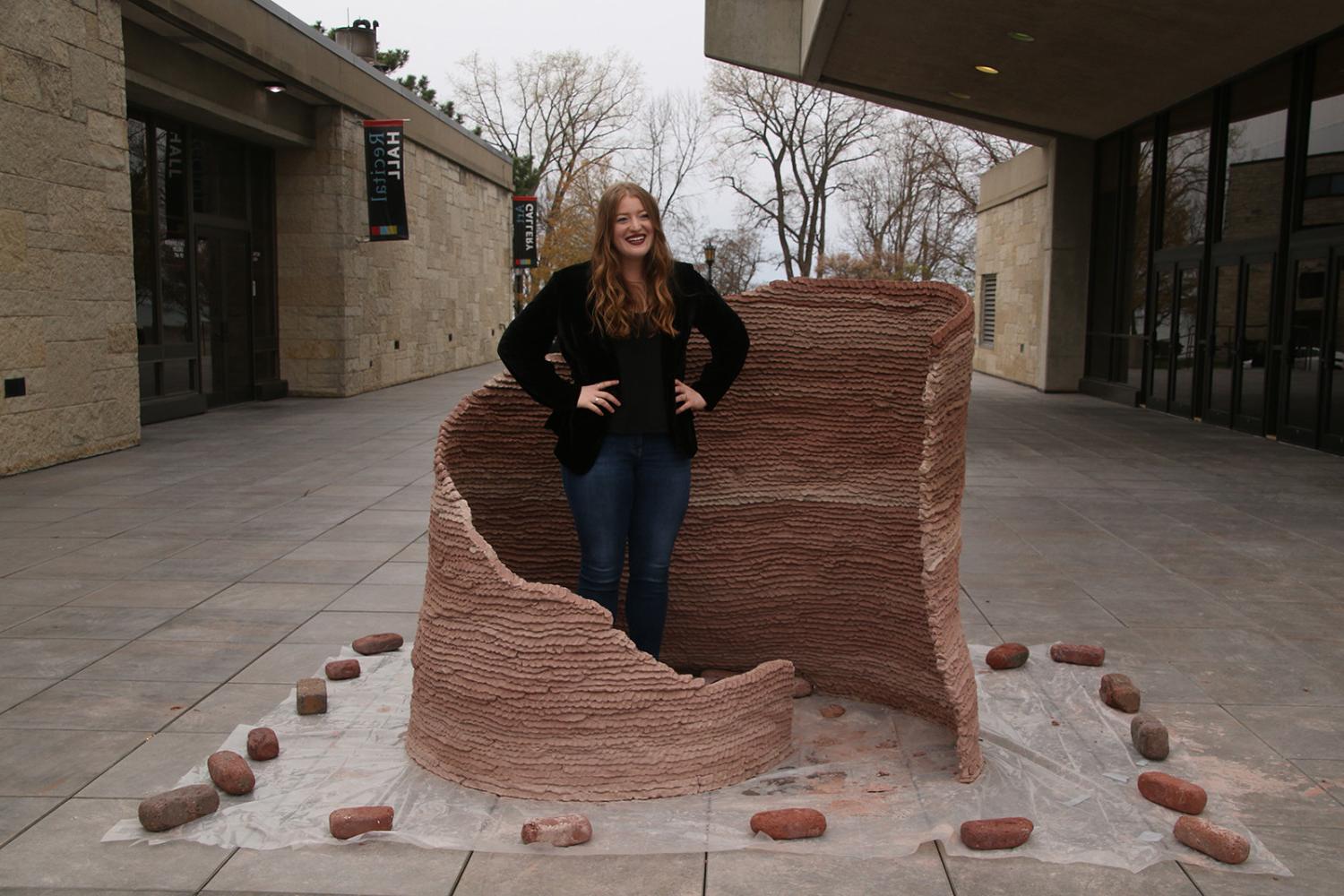 Large-scale ceramic sculpture, Spring 2019 (from Senior Thesis Exhibition), Casey Korb ?19